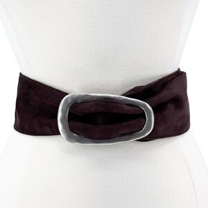 J. Jill Dark Brown Belt with Silver Buckle